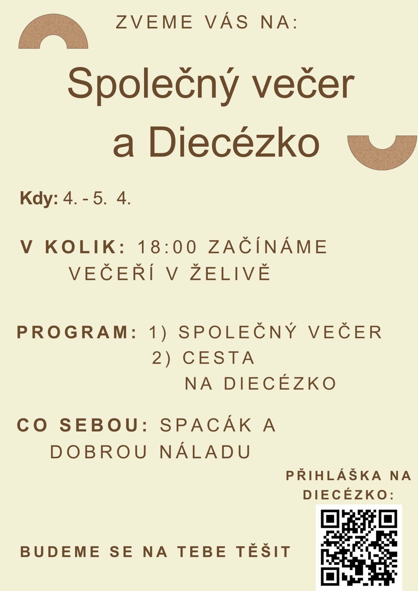 Plakátek s informacemi o PředDiecézku.